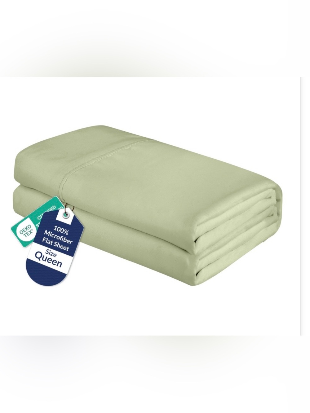 QUEEN Flat Sheet - SAGE GREEN